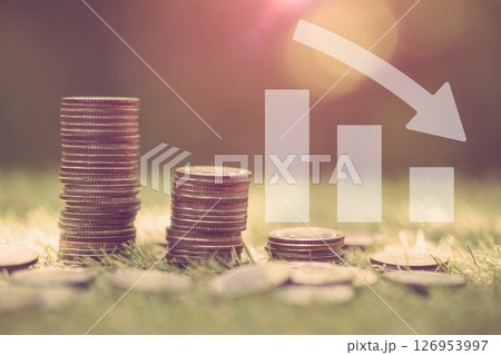 losing money, bad economic, business loss, poor banking low financial fail income problem image concept losing money, bad economic, business loss, poor banking low financial fail income problem image concept 126953997