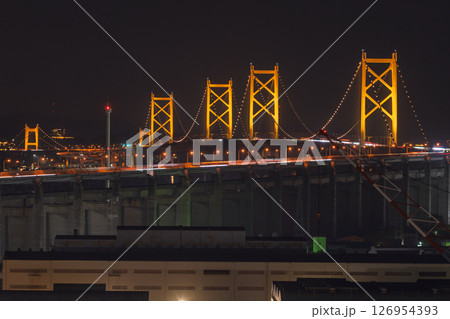 《香川県》瀬戸大橋の夜景 126954393