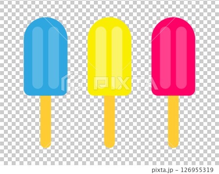 Set of ice cream bar icons illustrations 126955319