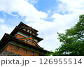 高島城 天守閣 青空 126955514
