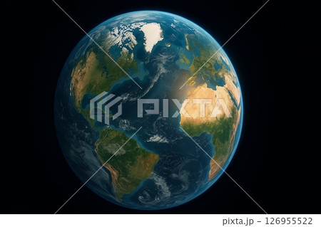 Earth from Space with Clouds Earth from Space with Clouds 126955522