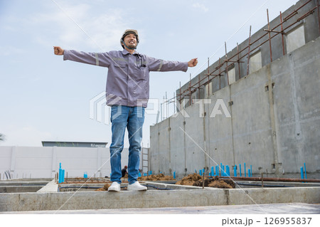 Radio Taiso, Japanese engineer worker stretching dance before start working in the morning Radio Taiso, Japanese engineer worker stretching dance before start working in the morning 126955837