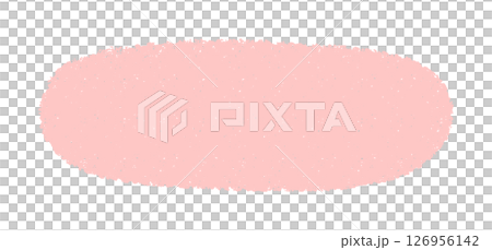 Simple and cute hand-drawn pink oval - material for horizontal decorative parts such as backgrounds and frames 126956142