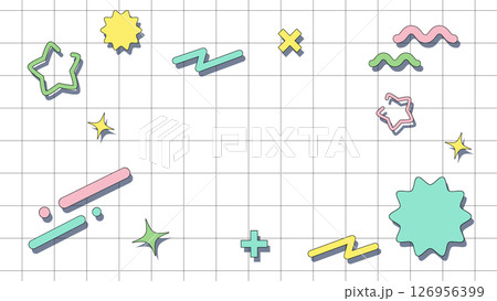 レトロポップな背景イラスト　白背景 126956399