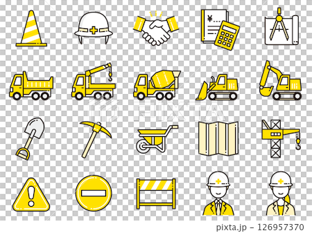工事アイコン03 Construction icons 工事アイコン03 Construction icons 126957370