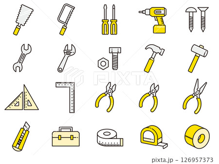 工具アイコン03　Tool icons 126957373