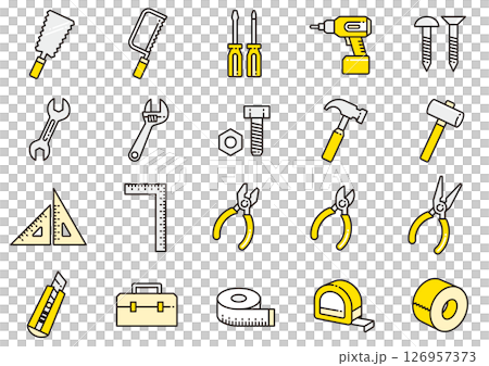工具アイコン03　Tool icons 126957373