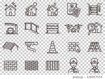 裝修圖標 01 裝修圖標 126957554