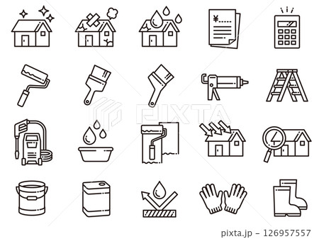 リフォームアイコン04 Renovation icons リフォームアイコン04 Renovation icons 126957557