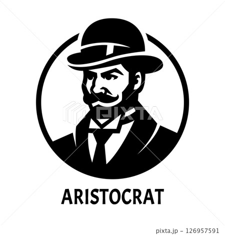 Aristocrat. A man in a coat and a hat. 126957591