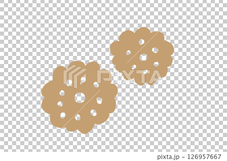 北欧風の手描き花ベクターイラスト 金 北欧風の手描き花ベクターイラスト 金 126957667