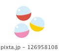 カプセルトイのカプセルのイラスト素材　/ガチャガチャ、ガシャポン、景品、おもちゃ	 126958108