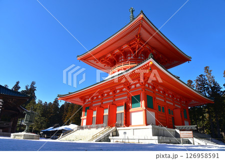 高野山　根本大塔 126958591