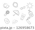 暑さ対策のイラストセット 126958673