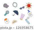 暑さ対策のイラストセット 126958675