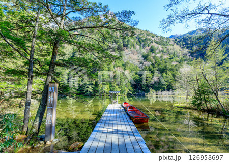 初夏の上高地 明神一之池 長野県松本市 初夏の上高地 明神一之池 長野県松本市 126958697