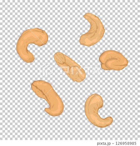 ローストカシューナッツのイラスト ローストカシューナッツのイラスト 126958985