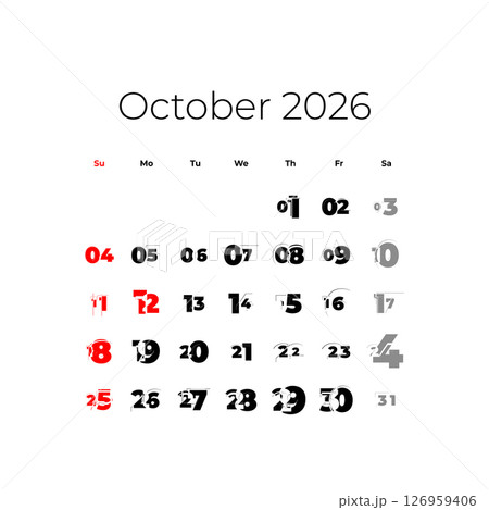 October 2026 calendar for USA October 2026 calendar for USA 126959406