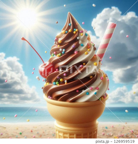 ソフトクリーム アイス ソフトクリーム アイス 126959519
