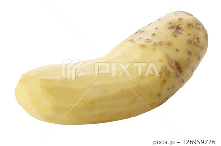 Raw peeled potatoes isolated on a white background Raw peeled potatoes isolated on a white background 126959726