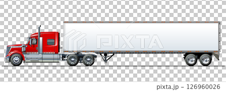 Vector truck template isolated on white 126960026