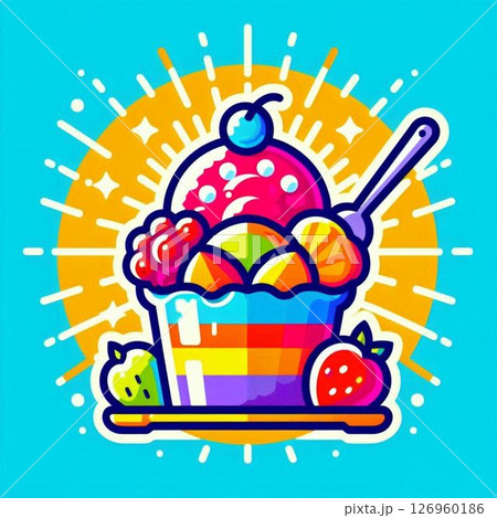 かき氷 カキ氷 夏 かき氷 カキ氷 夏 126960186