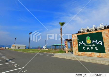 【広島県】晴天のベイサイドビーチ坂（水尻公園） 126960505