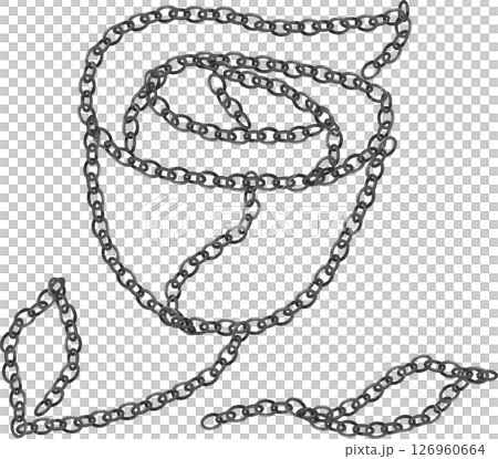 銀玫瑰鏈的插圖素材 銀玫瑰鏈的插圖素材 126960664