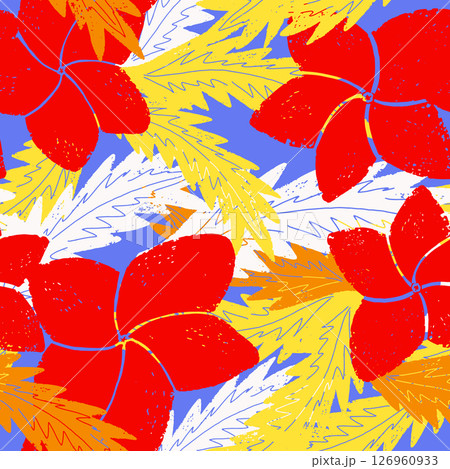 tropical leaves seamless pattern with tropical leaves 126960933