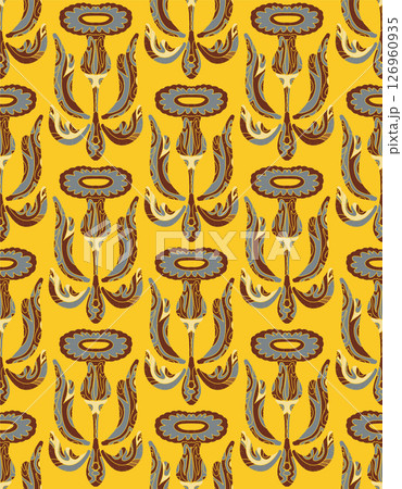 mushrooms on a yellow background 126960935