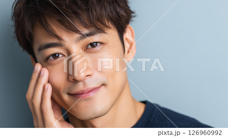 健康的な美肌を保つ若い男性のスキンケア習慣 | ナチュラル美容 126960992