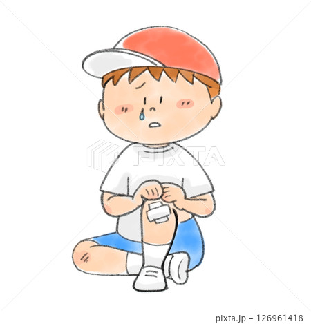 膝を怪我した男の子 126961418