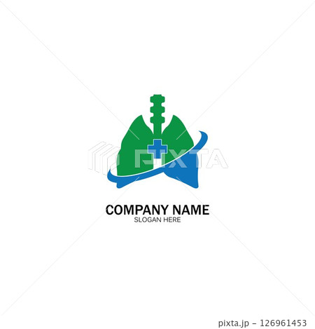 lung health and care logo template,emblem,design concept,creative symbol,icon,vector illustration. lung health and care logo template,emblem,design concept,creative symbol,icon,vector illustration. 126961453
