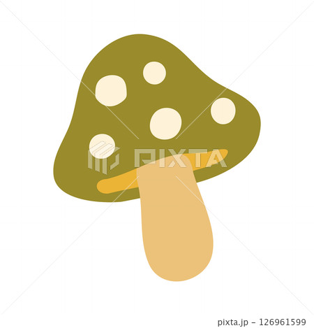 シンプルなキノコのイラスト 126961599