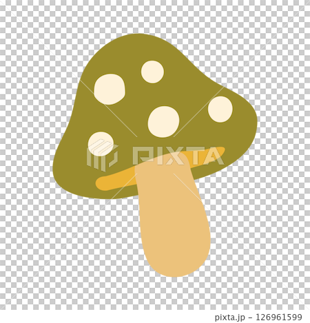 シンプルなキノコのイラスト 126961599
