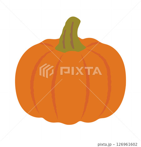 シンプルで可愛いかぼちゃのイラスト シンプルで可愛いかぼちゃのイラスト 126961602