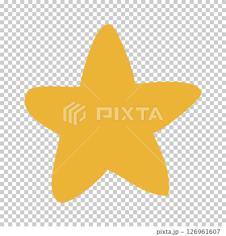A cute and relaxed star illustration 126961607