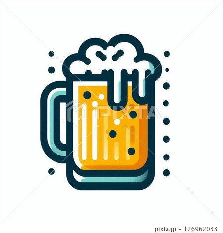 ジョッキに入ったビール 126962033