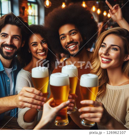 ジョッキに入ったビール ジョッキに入ったビール 126962107