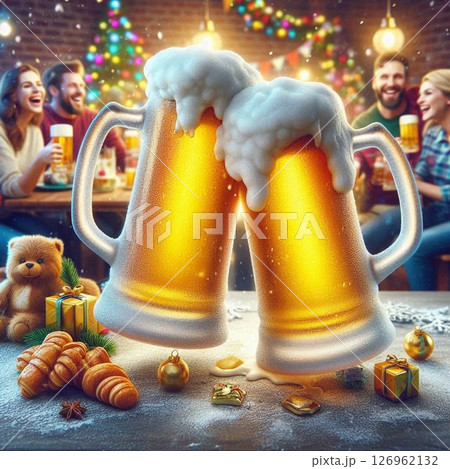 ジョッキに入ったビール 126962132