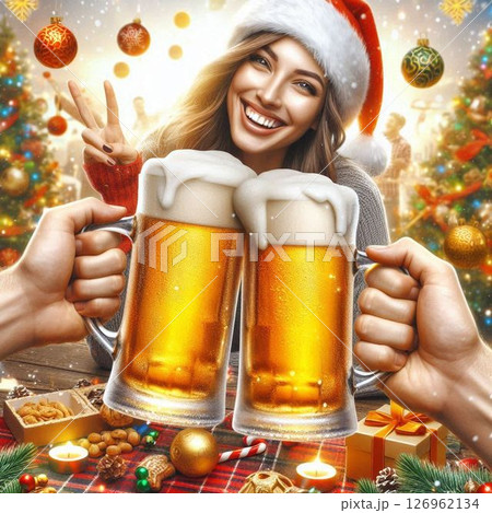 ジョッキに入ったビール 126962134
