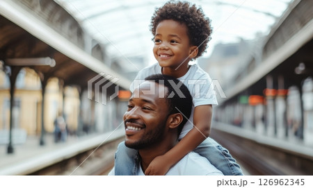 Father-son time at station 126962345