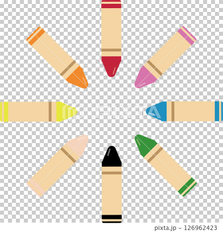 Colorful crayon illustration 126962423