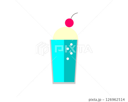 クリームソーダのアイコンのイラスト 126962514