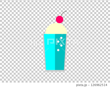クリームソーダのアイコンのイラスト 126962514