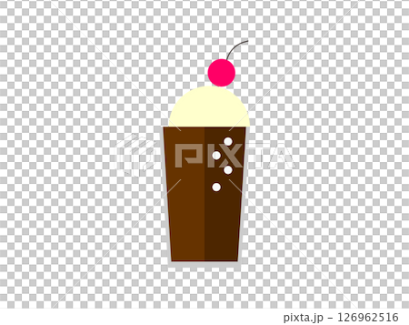 コーラフロートのアイコンのイラスト 126962516