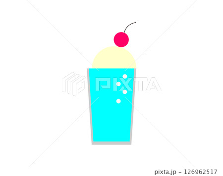 クリームソーダのアイコンのイラスト 126962517