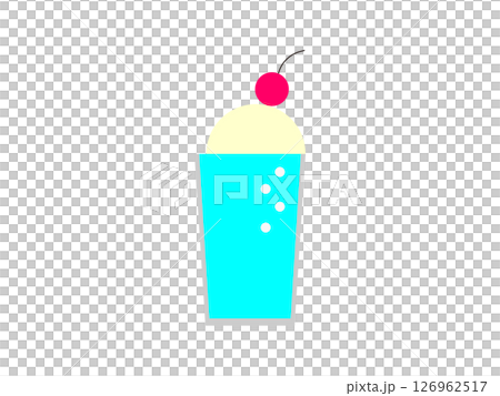 クリームソーダのアイコンのイラスト 126962517