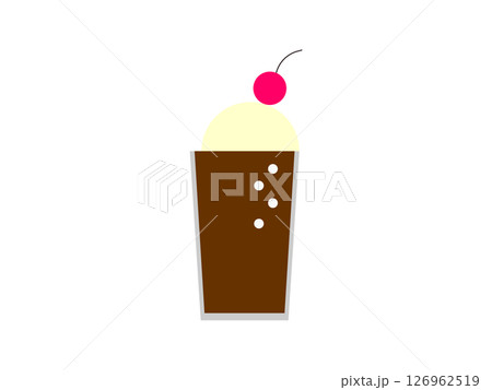 コーラフロートのアイコンのイラスト 126962519