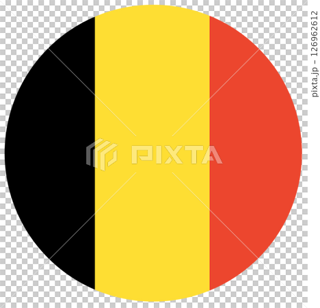 Round belgium flag isolated in circle. Round belgium flag isolated in circle. 126962612